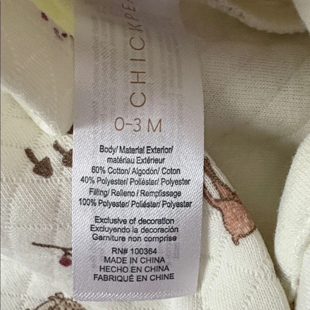 Baby Chickpea Onsie Bundle - Pink Floral and White - Size 0 to 3 months